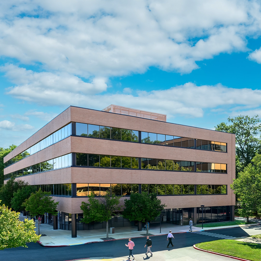 Exterior of 10400 office building at Merriweather District.