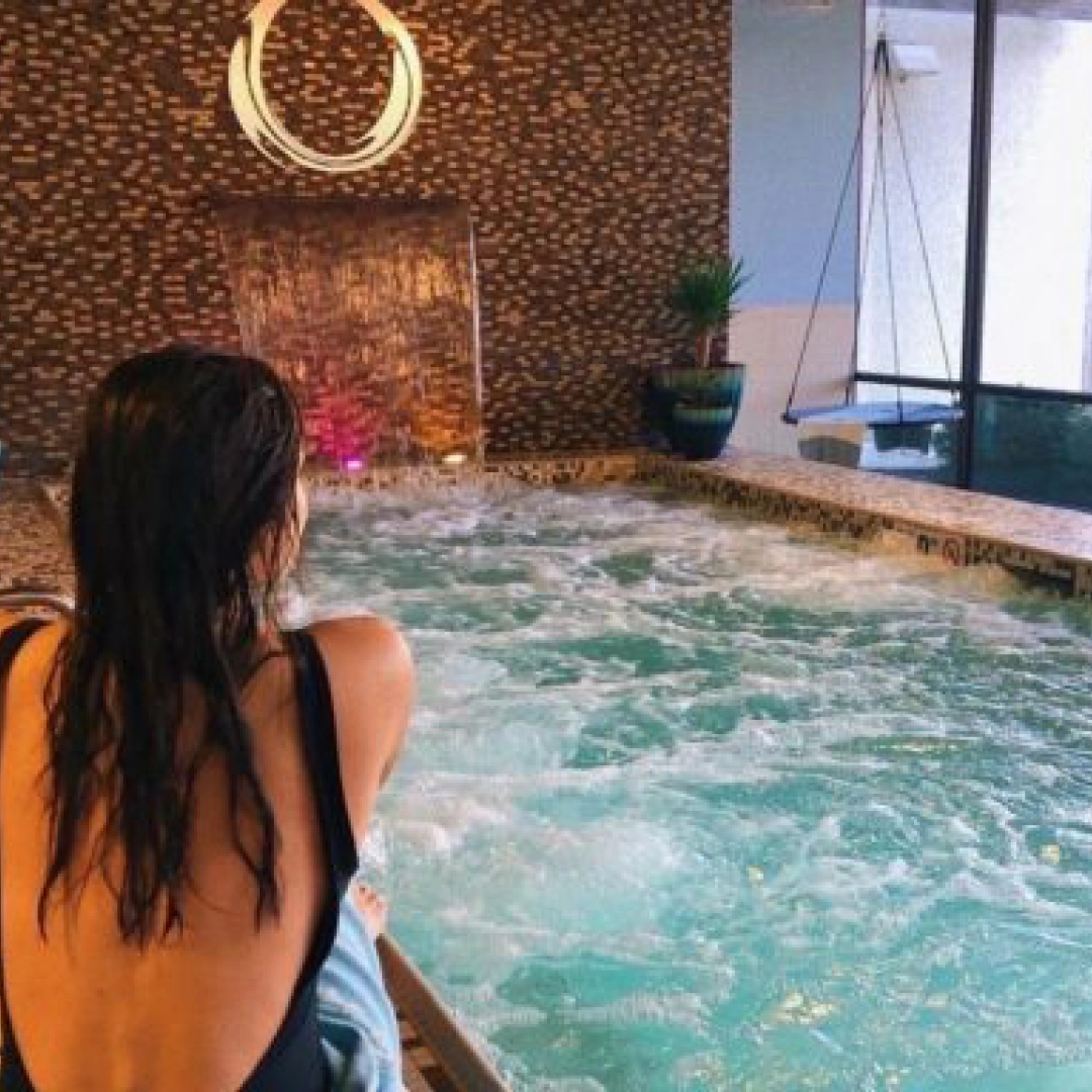 Inside pool at The Pearl Spa at Merriweather District.