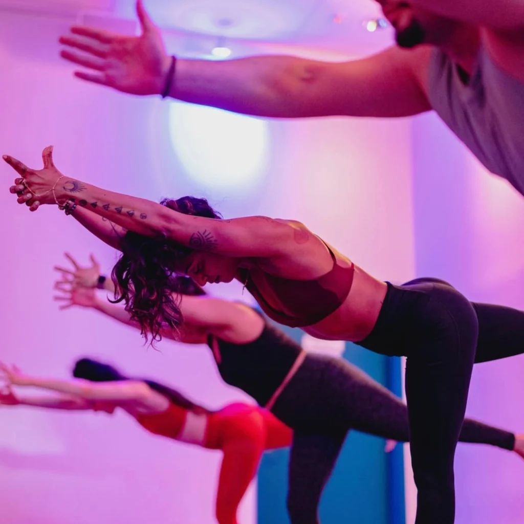 Yoga class at YogaSix at Merriweather District.